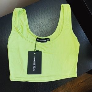 PLT Neon Green Crop Top